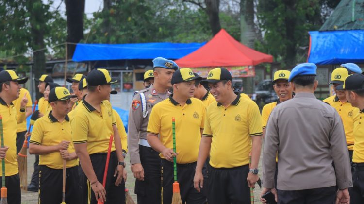 AKBP Hangga Turun Langsung, Lapangan Samber Metro Jadi Bersih dan Nyaman