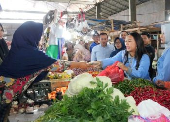 Pemantauan Harga Pangan Menguat, Zita Anjani Kunjungi Pasar Sidomulyo