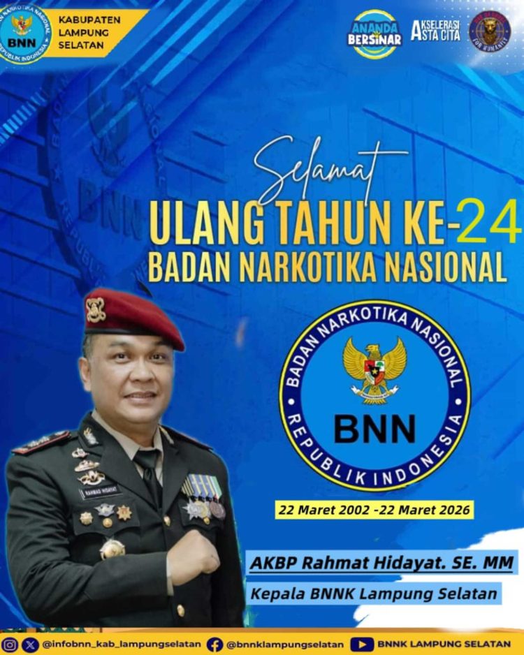 AKBP Rahmat Hidayat: HUT ke-24 BNN RI Jadi Momentum Indonesia Bersinar Tanpa Narkoba