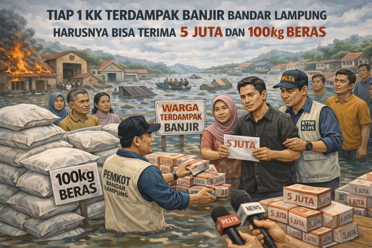 Anggaran DTT Rp6 Miliar Dipertanyakan, Korban Banjir Bandar Lampung Hanya Terima Rp1 Juta