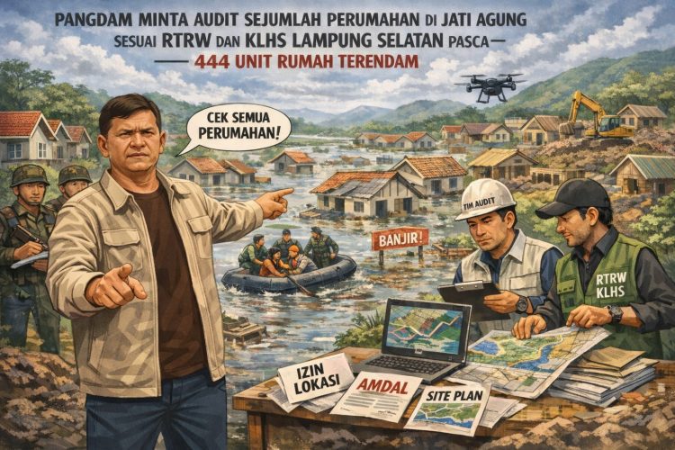 Banjir Jati Agung Jadi Sorotan, Pangdam Minta Evaluasi Tata Ruang Lampung Selatan