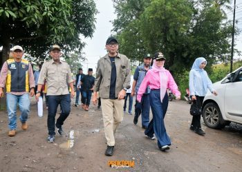 Bupati Pesawaran Dampingi Gubernur Tinjau Ruas Jalan Provinsi