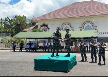 Pangdam XXI Tekankan Kesiapan Tempur Saat Tinjau Yonif TP 945/PPC