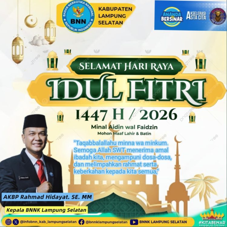 Momen Lebaran, BNNK Lampung Selatan Tekankan Pentingnya Keluarga Bersinar