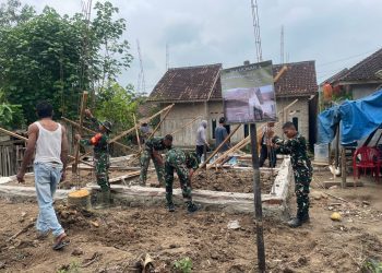 Pembangunan RTLH TMMD di Desa Tanjung Rejo Masuki Tahap Pondasi dan Pemasangan Dinding Bata