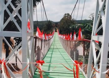 TNI AD Bangun Jembatan Garuda di Pringsewu, Pangdam Radin Inten Lakukan Peresmian