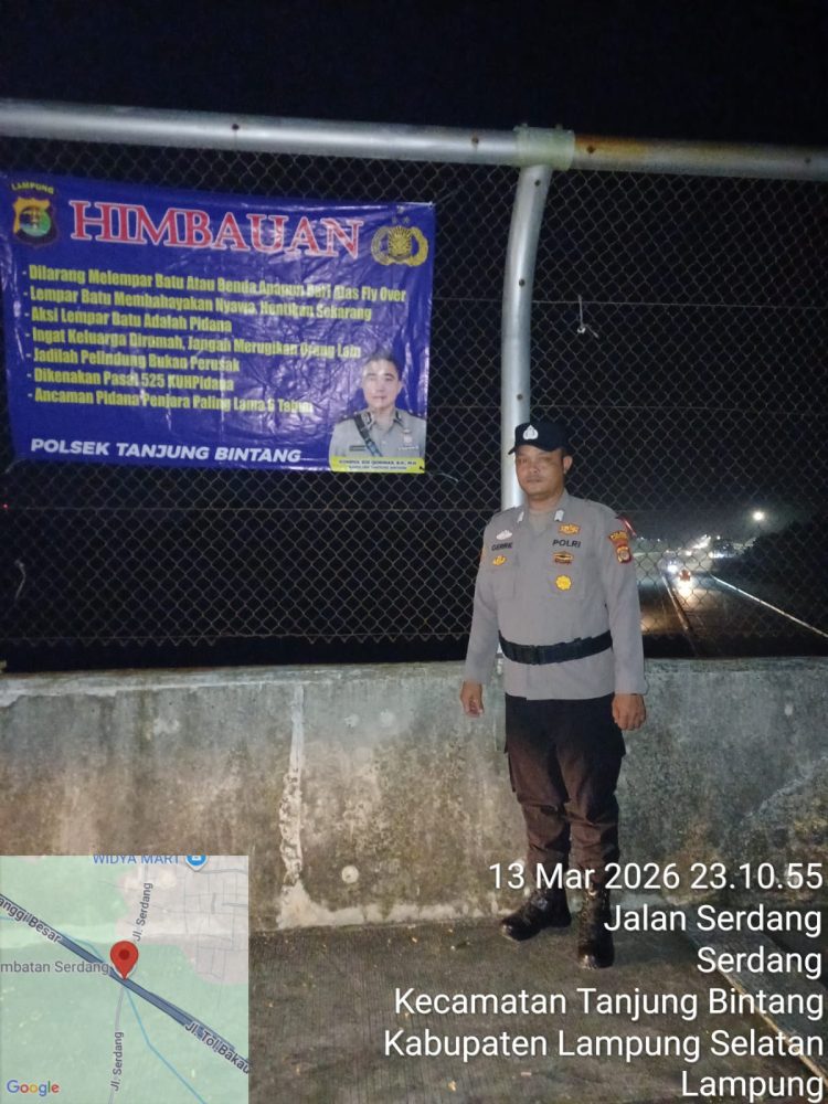 Polisi Tingkatkan Pengamanan di JPO Tol Lampung Selatan