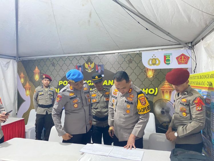 Jelang Puncak Mudik, Kapolres Pesawaran Periksa Kesiapan Pos Pengamanan