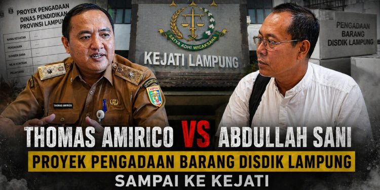 Kejati Lampung Terima Laporan Pengadaan Disdik, Thomas Amirico Angkat Bicara