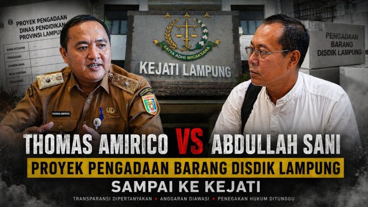 Kejati Lampung Terima Laporan Pengadaan Disdik, Thomas Amirico Angkat Bicara