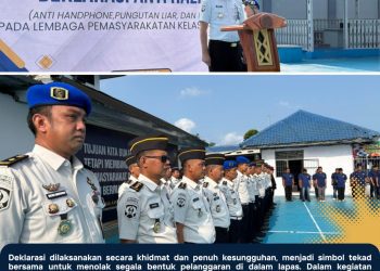 Bersatu Lawan HALINAR, Lapas Kalianda Gelar Deklarasi Bersama Seluruh Jajaran