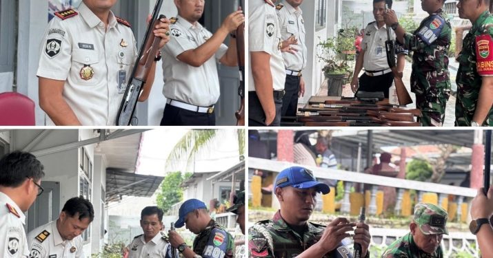 Kesiapsiagaan Ditingkatkan, Lapas Kalianda Lakukan Pemeliharaan Senjata