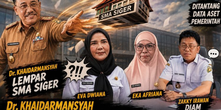Khaidarmansyah Arahkan Klarifikasi ke Eka Afriana, Publik Pertanyakan Status Gedung SMA Siger