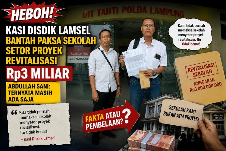 Abdullah Sani Soroti Dugaan Setoran Proyek Revitalisasi di Disdikbud Lampung Selatan