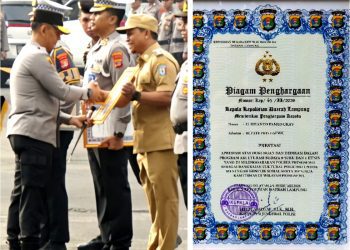 Bupati Pringsewu dan Jajaran Forkopimda Terima Penghargaan dari Kapolda Lampung
