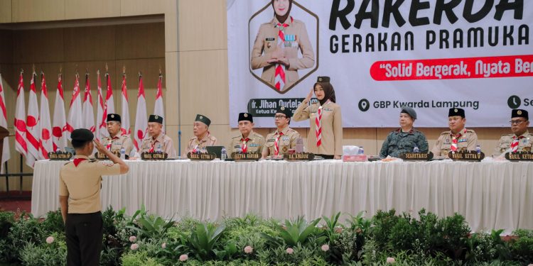 Pramuka Lampung Diminta Adaptif Hadapi Zaman, Jihan Soroti Ketahanan Pangan dan SDM