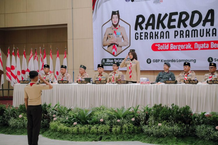Pramuka Lampung Diminta Adaptif Hadapi Zaman, Jihan Soroti Ketahanan Pangan dan SDM