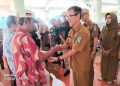 Pemkab Pringsewu Bagikan Cadangan Pangan Pemerintah kepada Masyarakat Wonodadi