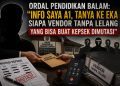 Ordal Sebut Vendor Sudah Dikondisikan, Penggunaan Dana BOS SMP Negeri Dipertanyakan