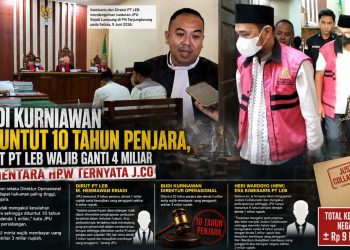 Direktur Operasional PT LEB Hadapi Tuntutan Terberat, JPU Minta Hukuman 10 Tahun Penjara