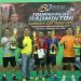 GOR Badminton Polres Lamsel Bergemuruh, Wagiman/Tresno Jadi Kampiun U-75