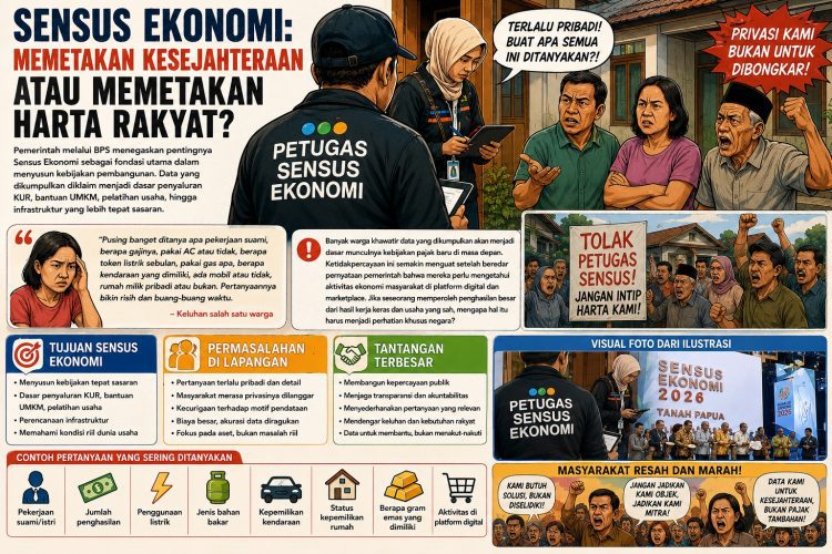 Data untuk Kebijakan atau Jalan Menuju Pajak Baru? Ini Kekhawatiran Warga soal Sensus Ekonomi