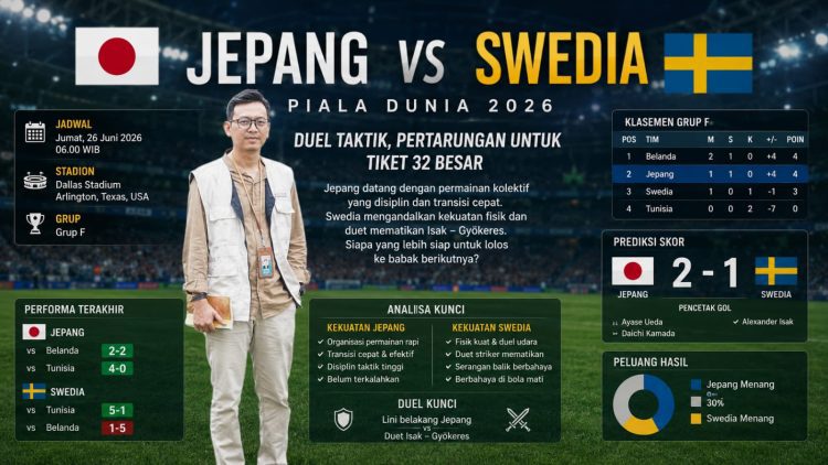Kolektivitas Jepang Diuji Kekuatan Individu Swedia di Dallas Stadium